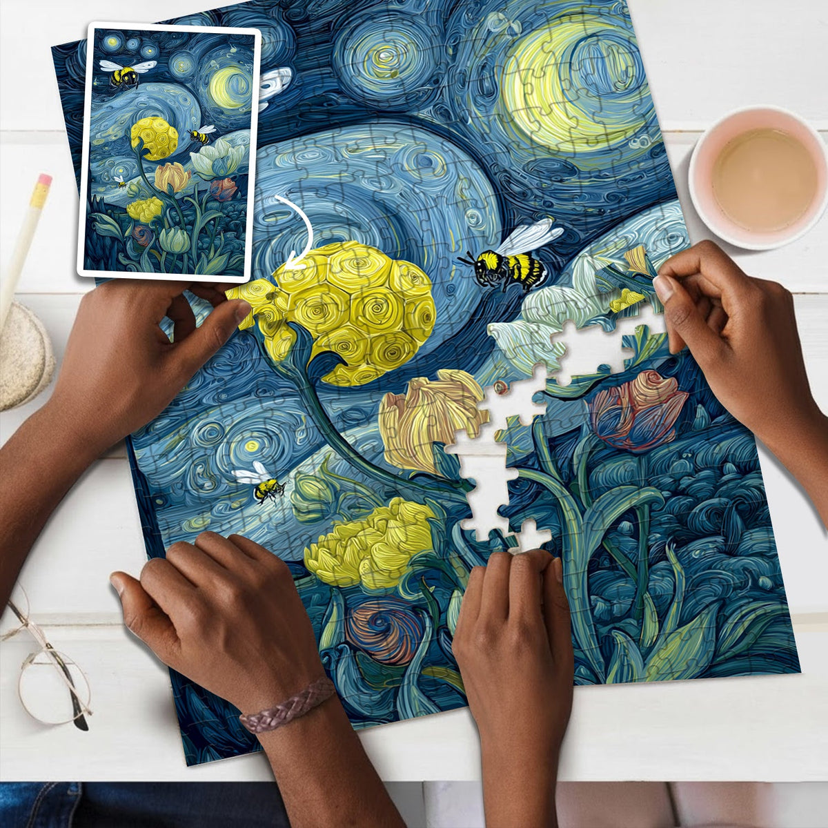Bee - The Little Workers of the Golden Field – Wooden Jigsaw Puzzle - CT52789 (300 / 500 / 1000 Pieces)