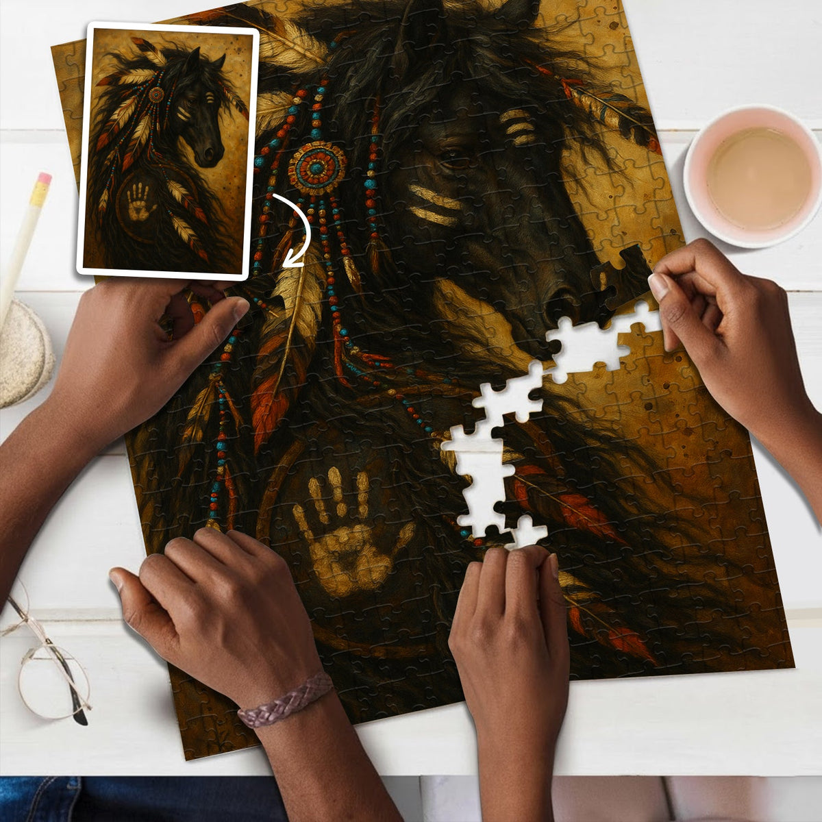 The Gallop in the Wind – Wooden Jigsaw Puzzle (300 / 500 / 1000 Pieces)