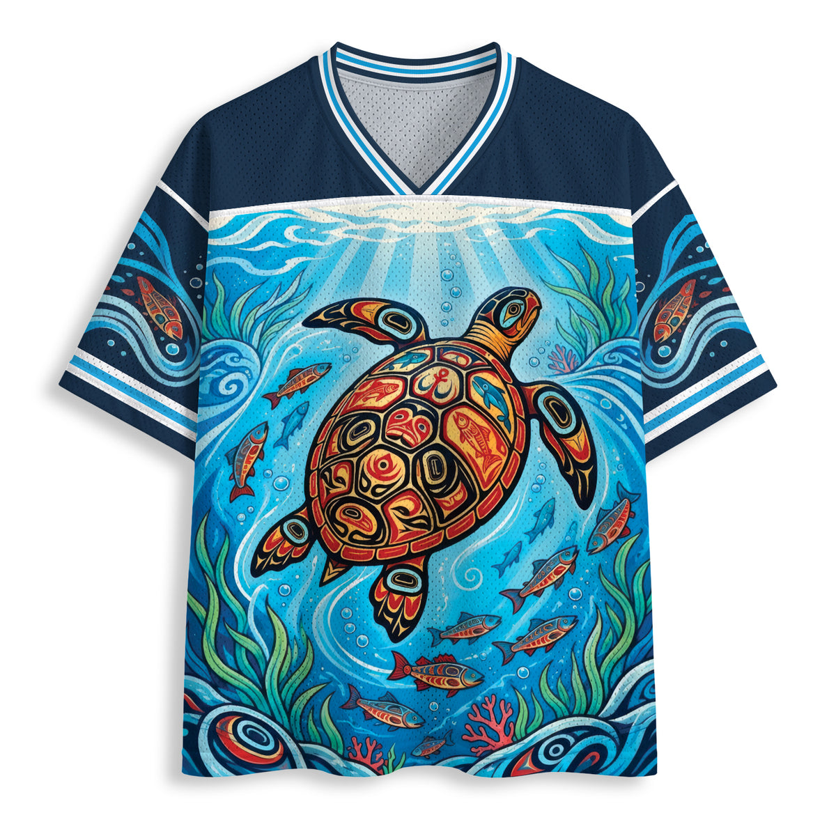 Sacred Turtle Ocean Mesh Jersey Unisex Shirt