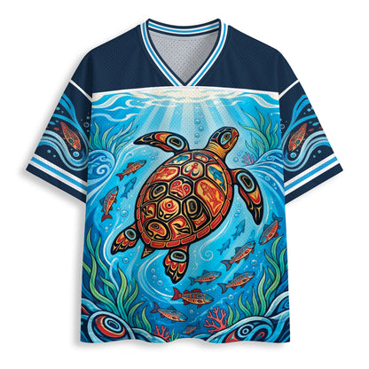 Sacred Turtle Ocean Mesh Jersey Unisex Shirt