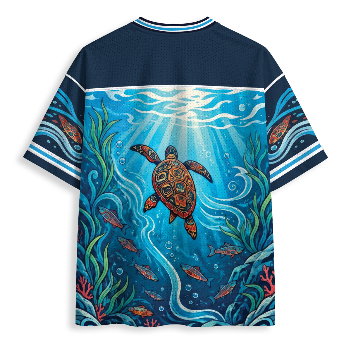 Sacred Turtle Ocean Mesh Jersey Unisex Shirt