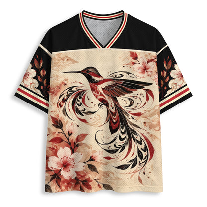 Hummingbird Rose Harmony Mesh Jersey Unisex Shirt