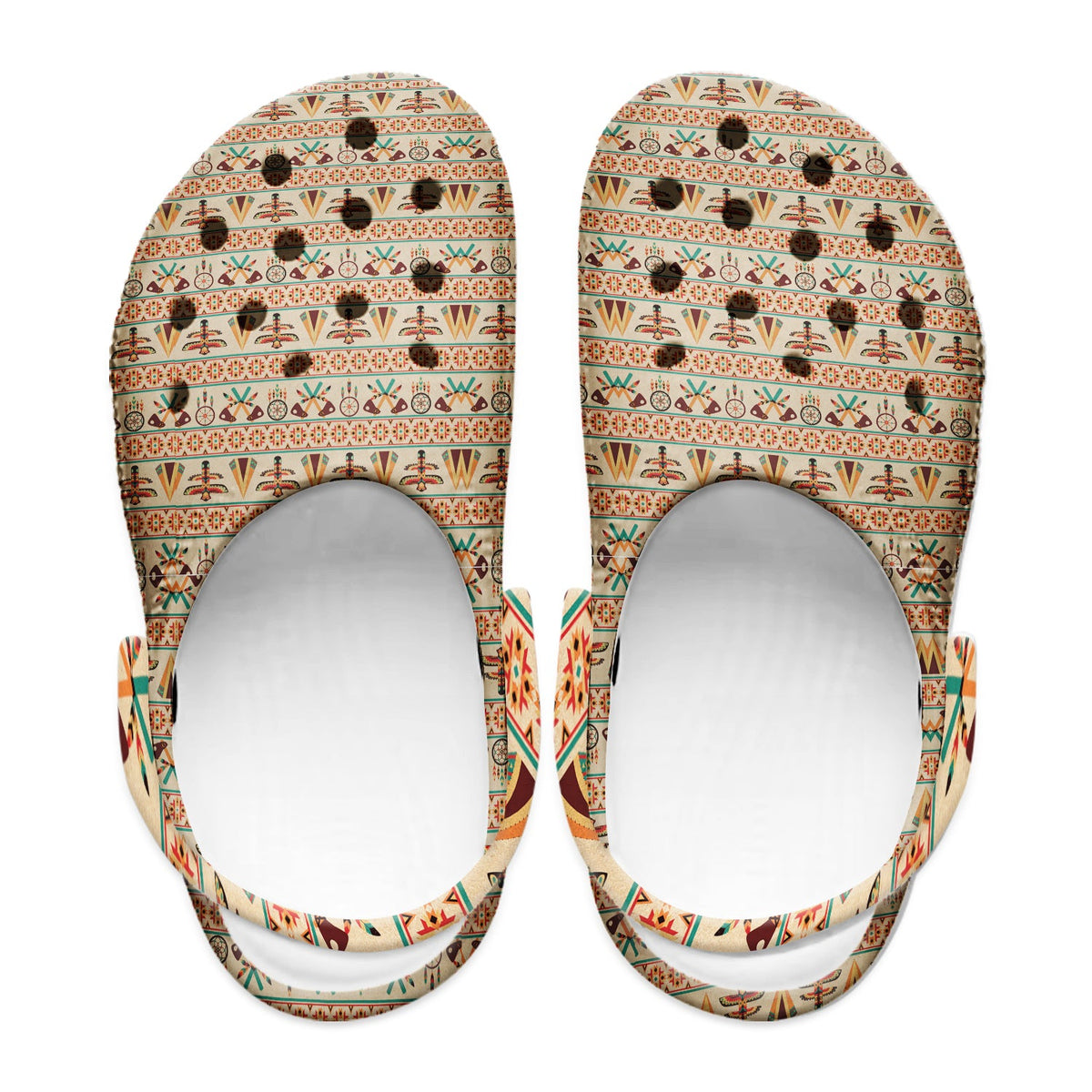 Native Pattern Clog Shoes For Adult and Kid 89134 New