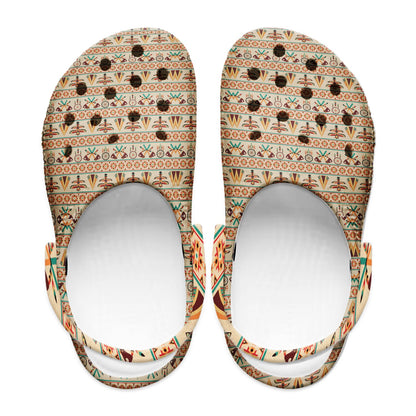 Native Pattern Clog Shoes For Adult and Kid 89134 New