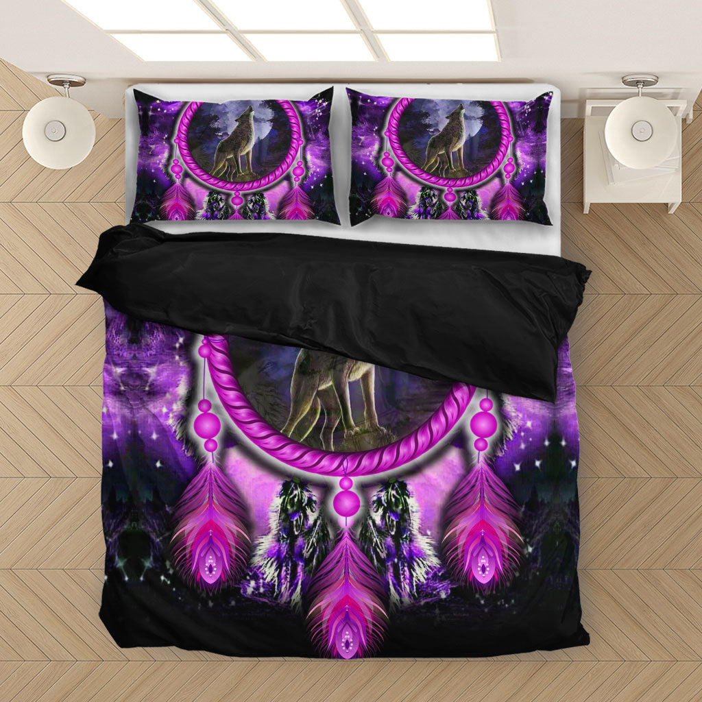 Purple Wolf Dream Bedding Set