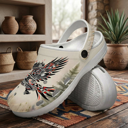 Native Bird Art Clogs Shoes for Adults & Kids