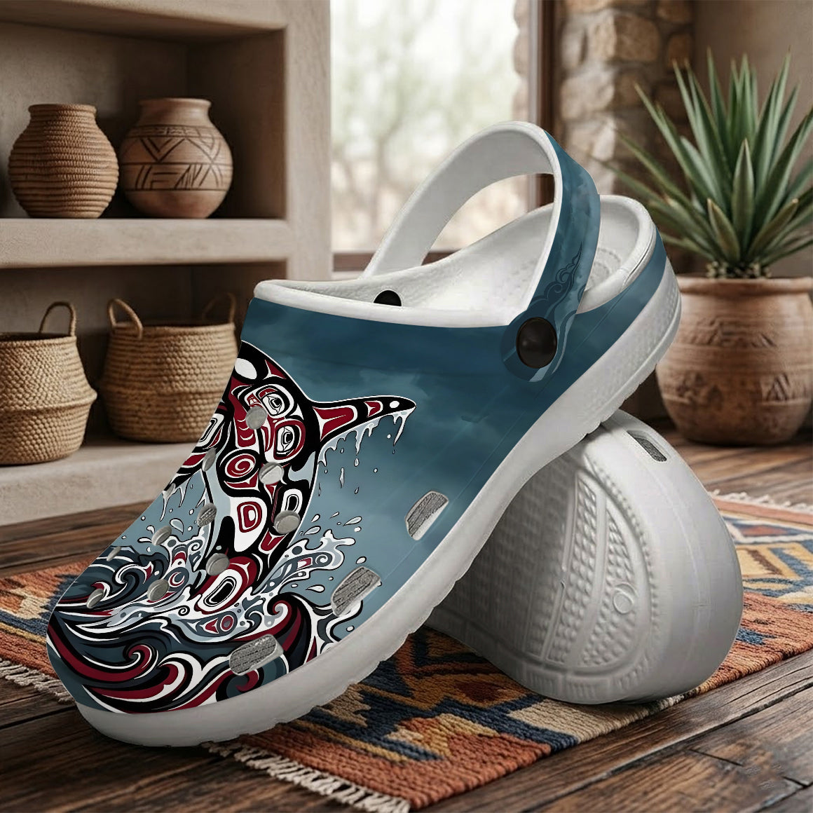 Native Orca Art Clogs Shoes for Adults & Kids