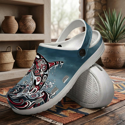 Native Orca Art Clogs Shoes for Adults & Kids