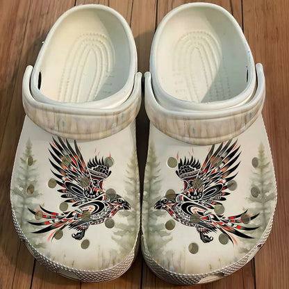 Native Bird Art Clogs Shoes for Adults & Kids