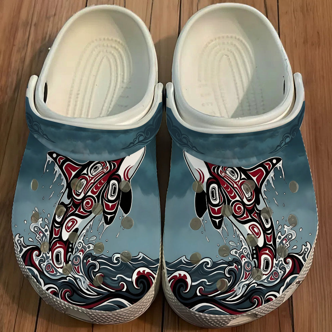 Native Orca Art Clogs Shoes for Adults & Kids