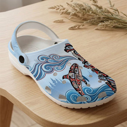Native Orca Art Clogs Shoes for Adults & Kids