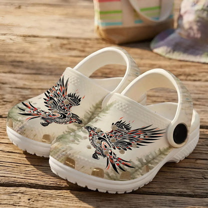 Native Bird Art Clogs Shoes for Adults & Kids