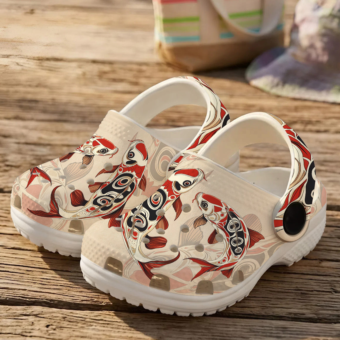 Native Carp Art Clogs Shoes for Adults & Kids