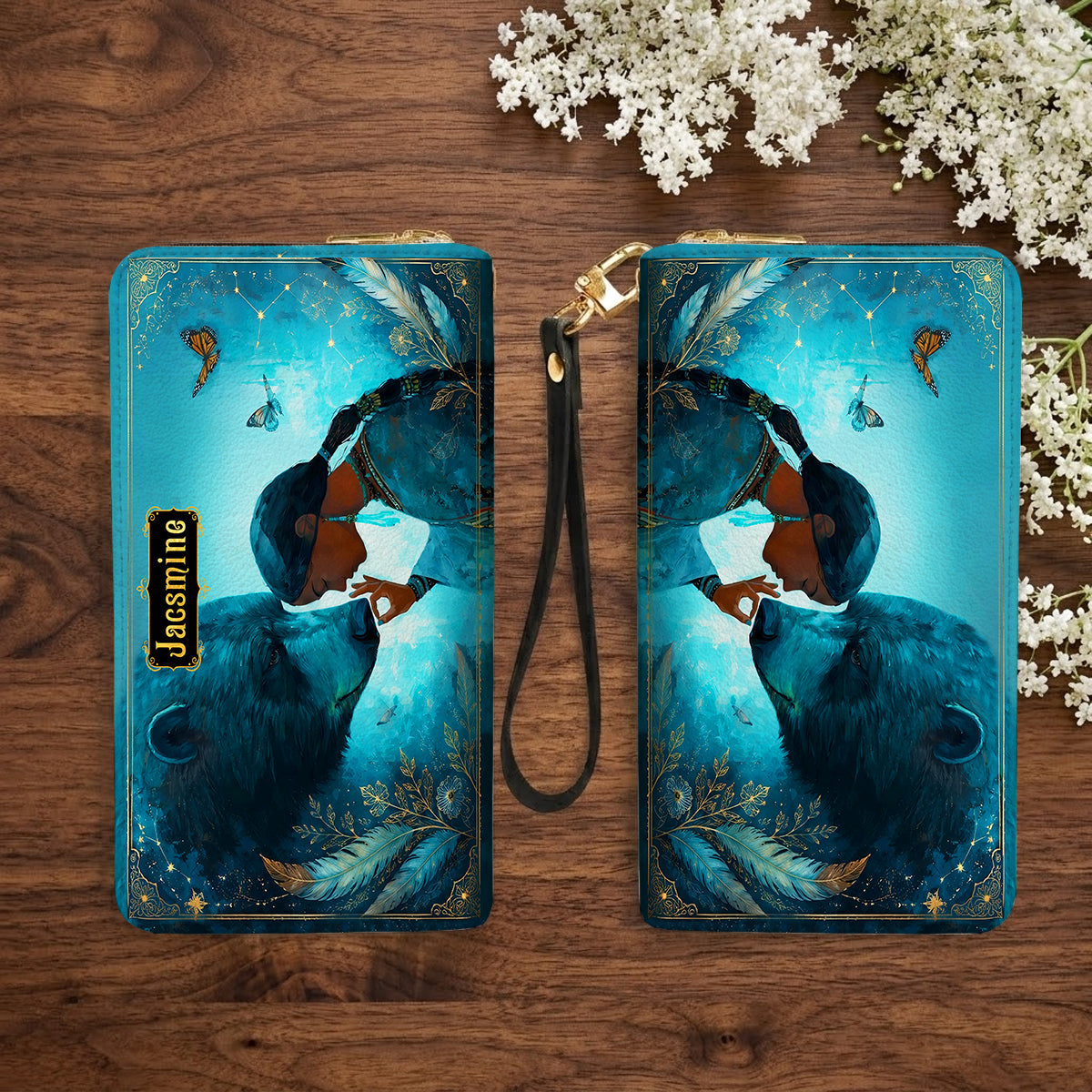 Moonlit Wild Harmony Personalized Leather Bag - Q1579