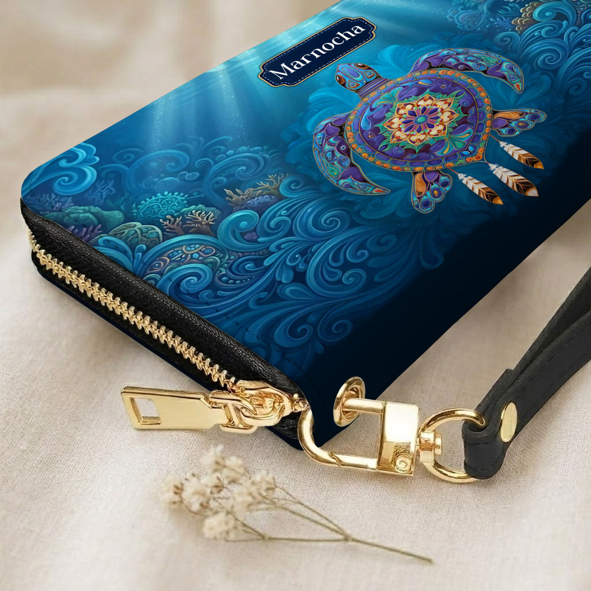 Celestial Turtle Spirit Personalized Leather Bag