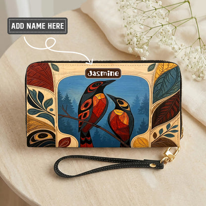 Sacred Bird Spirit Personalized Leather Bag