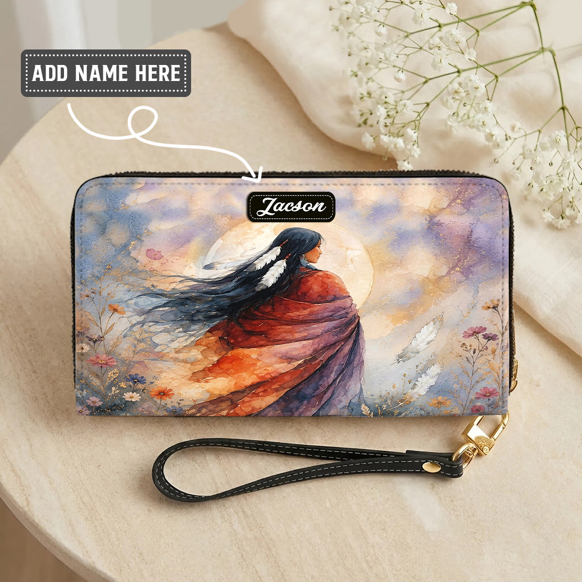Free Woman Spirit Personalized Leather Bag