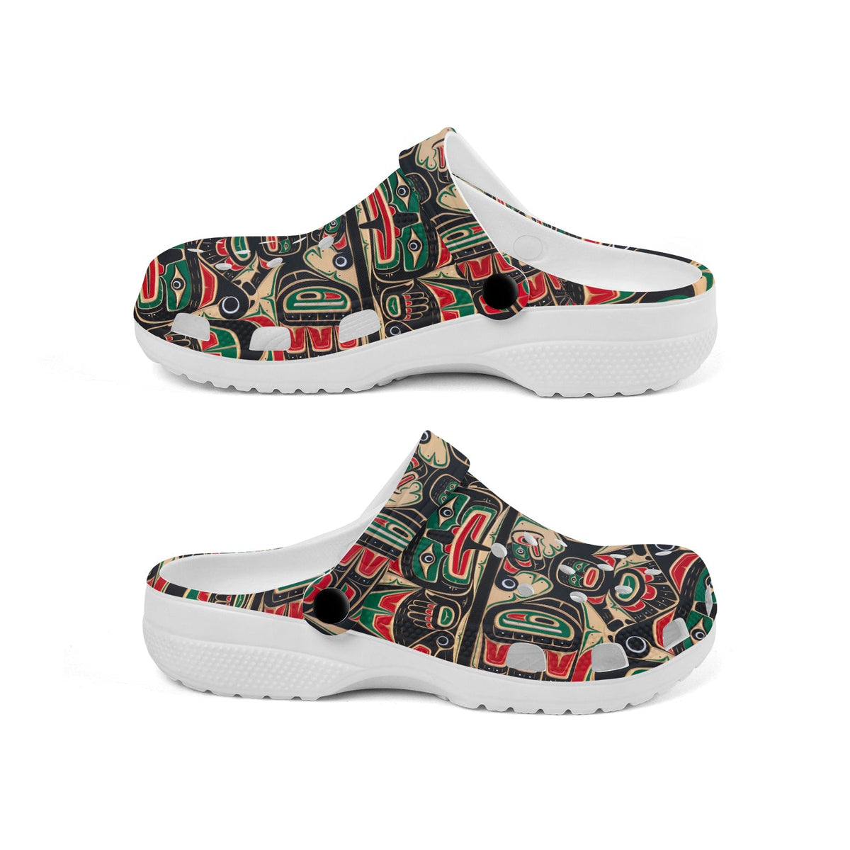 Native Pattern Clog Shoes For Adult and Kid 89109 New