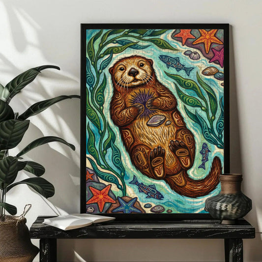 The Otter and the Urchin – Wooden Jigsaw Puzzle - CT52789 (300 / 500 / 1000 Pieces)
