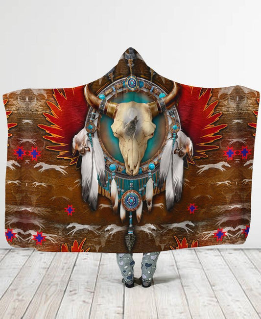 Native Buffalo Hooded Blanket NBD