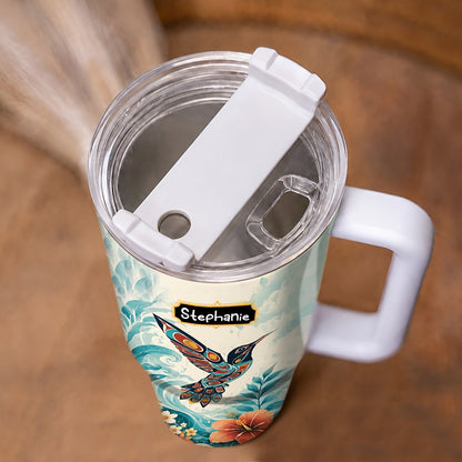 Tropical Hummingbird Dream Personalized Tumbler