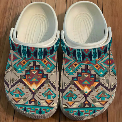 Native Pattern Clog Shoes For Adult and Kid 89145 New