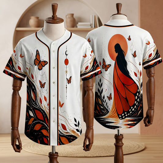 Amber Butterfly Woman Baseball Jersey Unisex Shirt