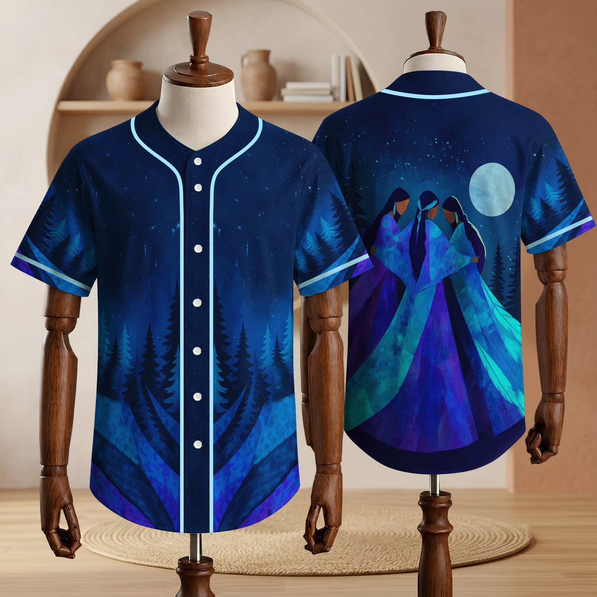 Moon Spirit Circle Baseball Jersey Unisex Shirt