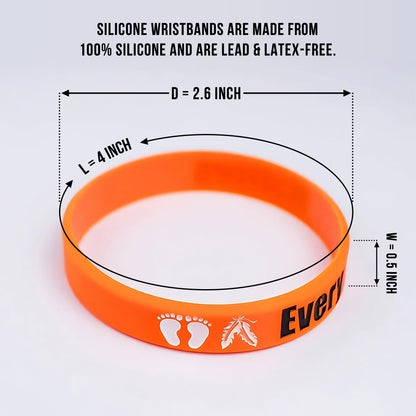 SALE OFF 50% - MMIW No More Stolen Sisters Silicone Wristband - Debossed Color V001