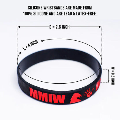 SALE OFF 50% - MMIW No More Stolen Sisters Silicone Wristband - Debossed Color V001