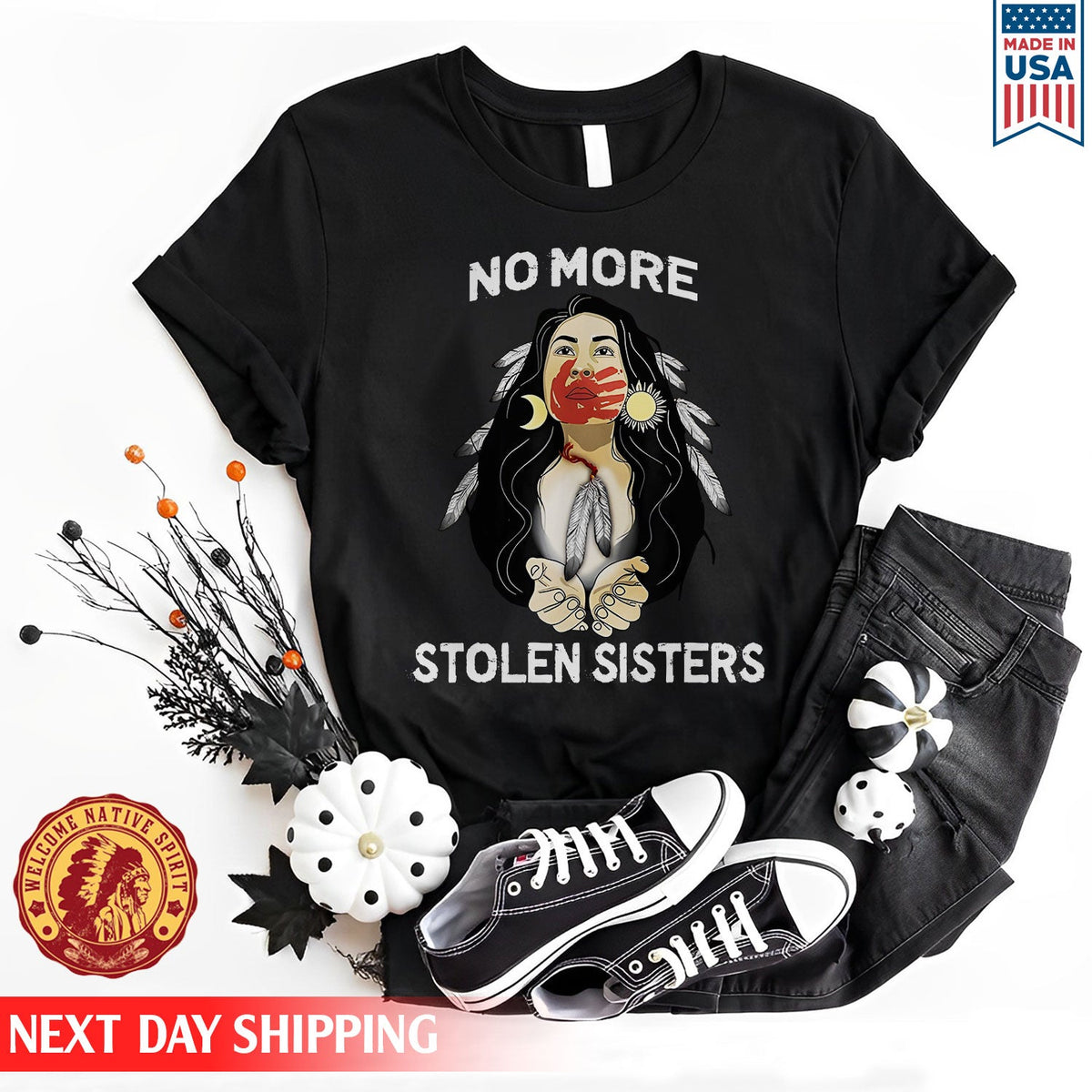 For My Sisters I Wear Red, No More Stolen Sisters Shirts