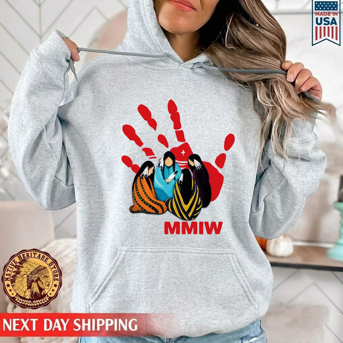 MMIW Indigenous Women Together With Red Hand Unisex T-Shirt/Hoodie/Sweatshirt