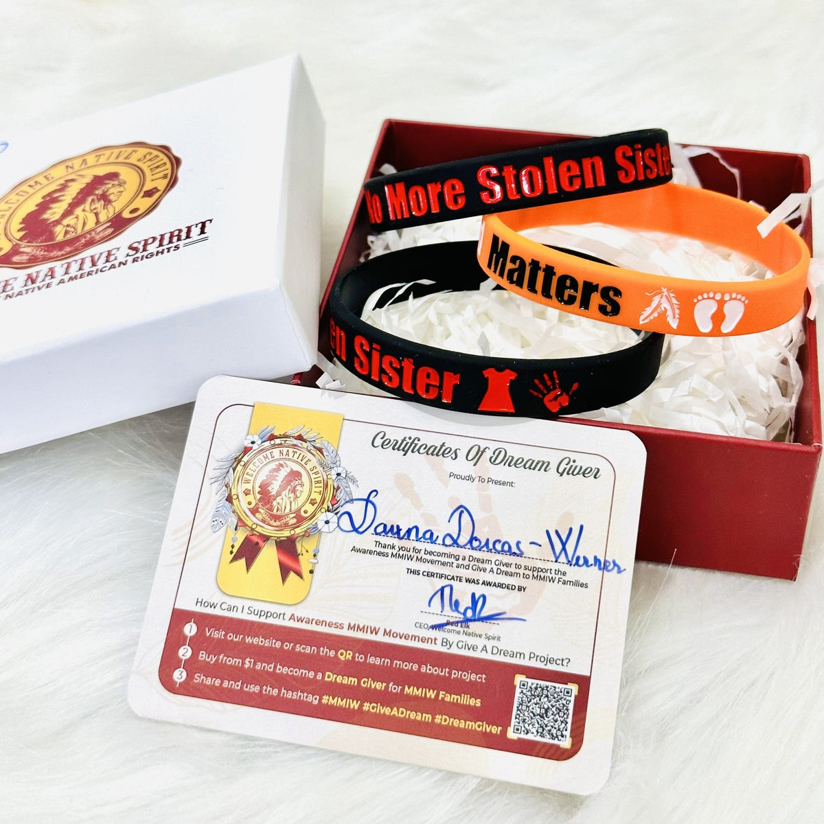 SALE OFF 50% - MMIW No More Stolen Sisters Silicone Wristband - Debossed Color V001